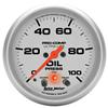 Autometer Ultra-Lite 66.7mm Oil Press 2 5/8in 100PSI Digital Stepper Motor w/ Peak & Warning Light thumbnail 6