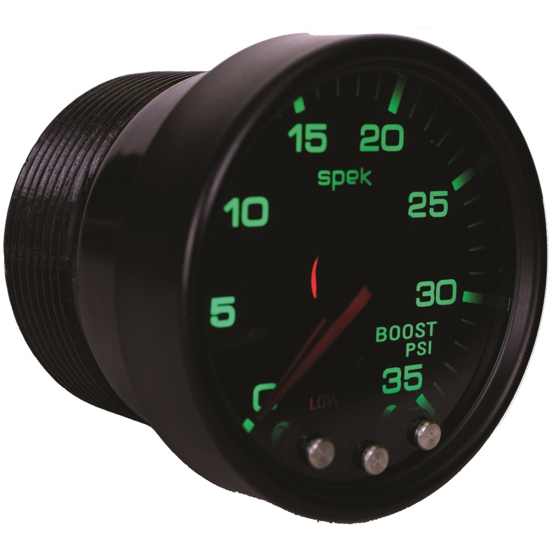 Autometer Spek-Pro Gauge Boost 2 1/16in 35psi Stepper Motor W/Peak & Warn Blacksmoke//Black thumbnail 8
