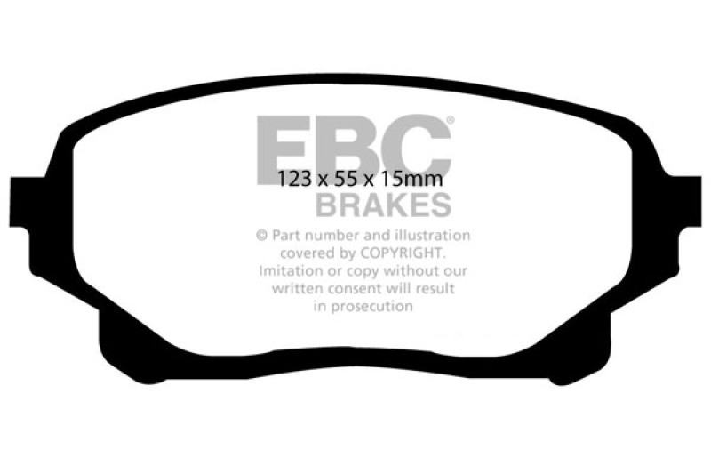 EBC 05-06 Suzuki XL-7 2.7 Greenstuff Front Brake Pads thumbnail 2