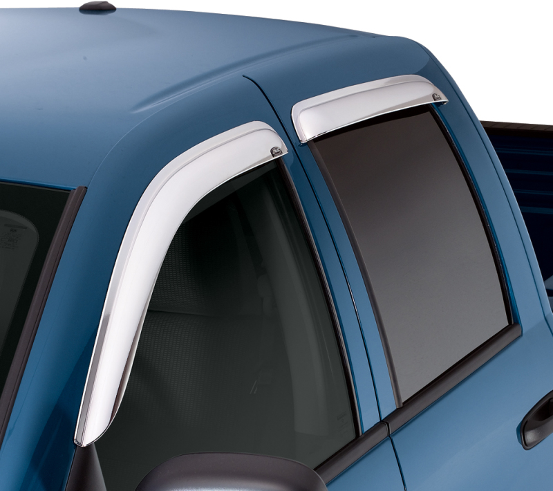 AVS 10-17 Chevy Equinox Ventvisor Outside Mount Front & Rear Window Deflectors 4pc - Chrome thumbnail 7