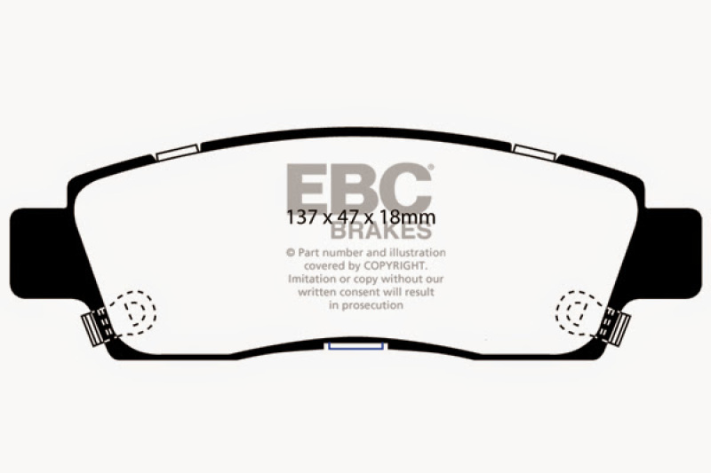 EBC 07+ Buick Enclave 3.6 Greenstuff Rear Brake Pads thumbnail 4