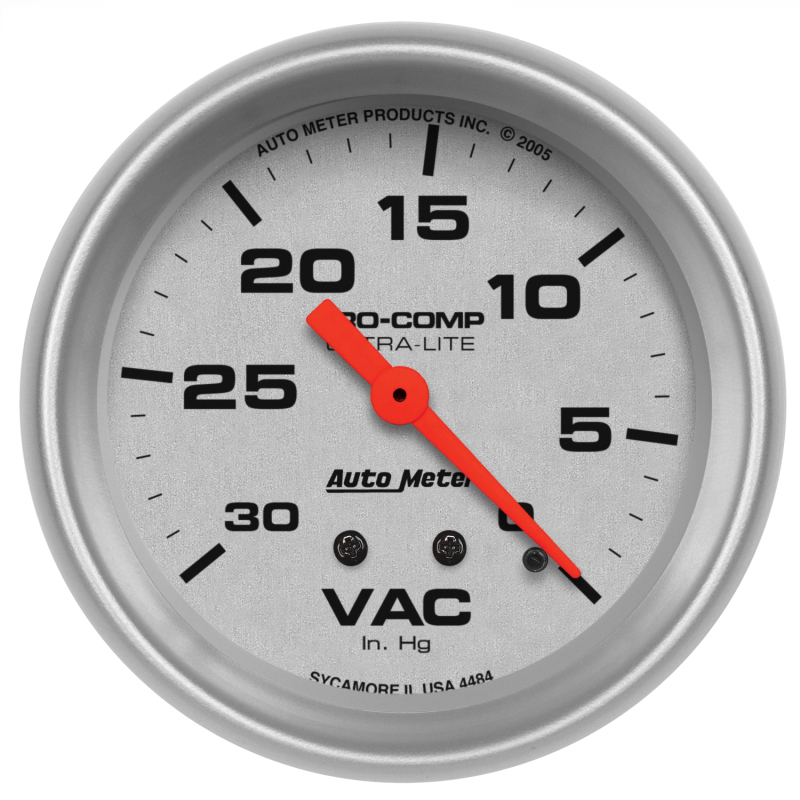 AutoMeter Gauge Vacuum 2-5/8in. 30Inhg Mechanical Ultra-Lite thumbnail 2