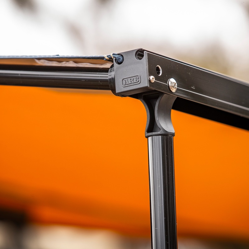 ARB Aluminum Awning, Black Frame, 8.2FT x 8.2FT, Installed with LED Light Strip thumbnail 3