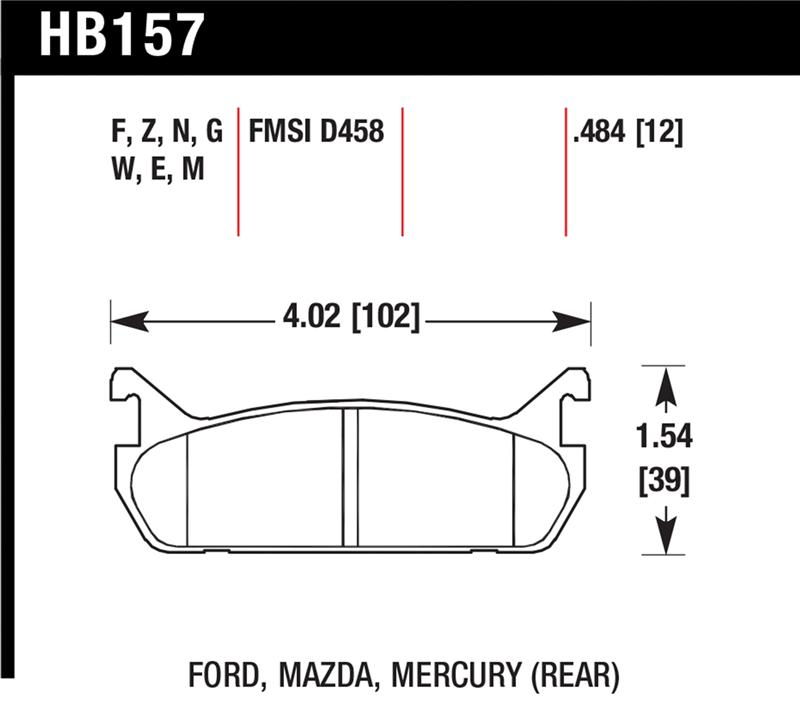 HAWK Black Brake Pad Sets