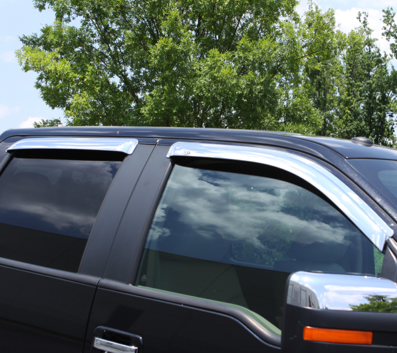 AVS 10-17 Chevy Equinox Ventvisor Outside Mount Front & Rear Window Deflectors 4pc - Chrome thumbnail 9