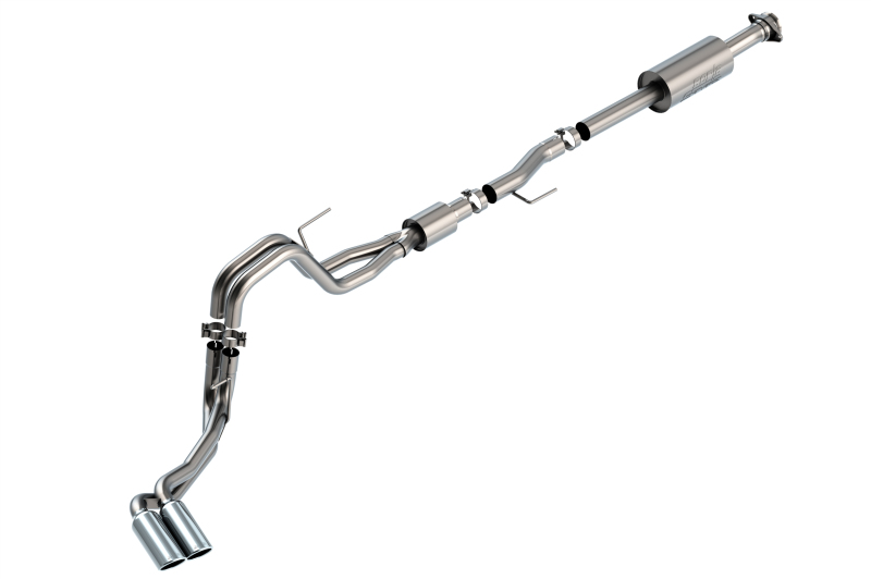 Borla F-150 2021 5.0L 4dr CC SB EC STB Lariat/KR/Platinum/LTD 3/2.25 DSE Cat-Back S-Type CHR Tips thumbnail 2