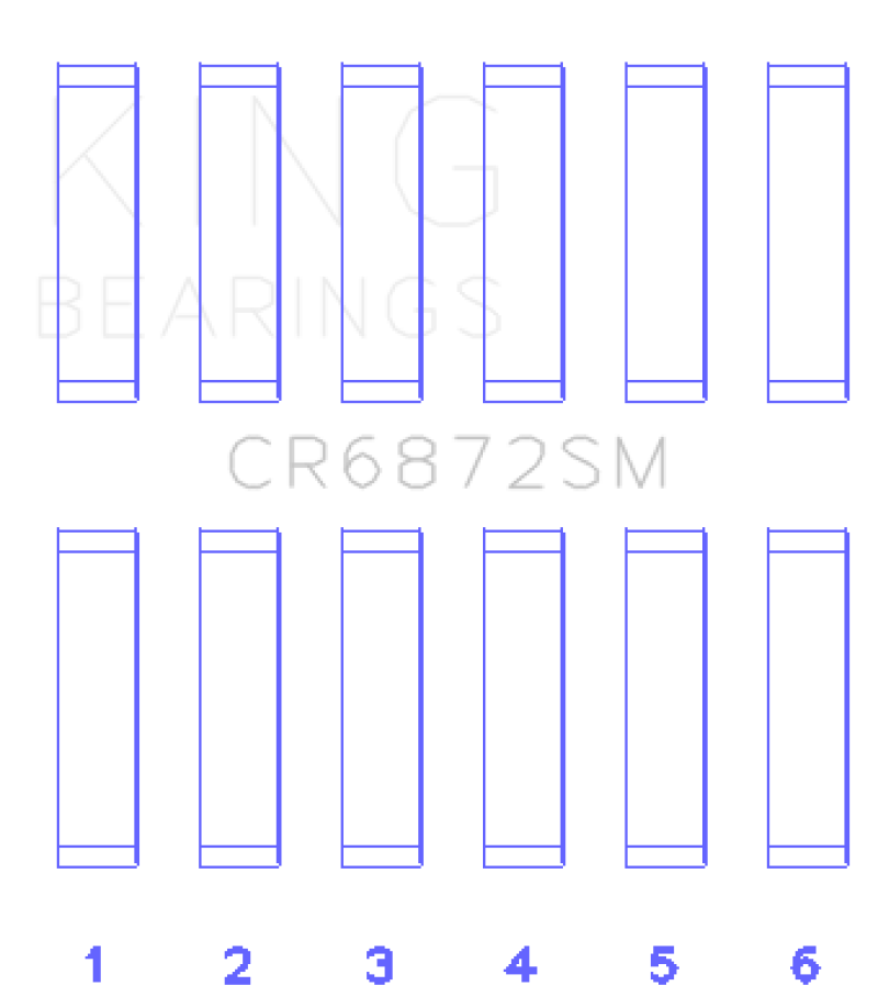 King Engine Bearings Toyota 1GR-FE Connecting Rod Bearing Set - Size +.25mm thumbnail 2