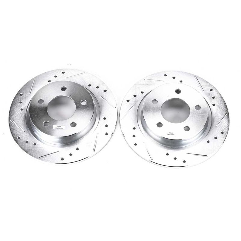 Power Stop 04-13 Mazda 3 Rear Evolution Drilled & Slotted Rotors - Pair thumbnail 2
