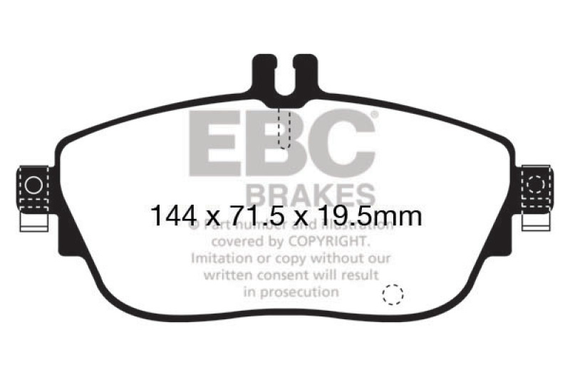 EBC 13+ Mercedes-Benz CLA250 2.0 Turbo Greenstuff Front Brake Pads thumbnail 4