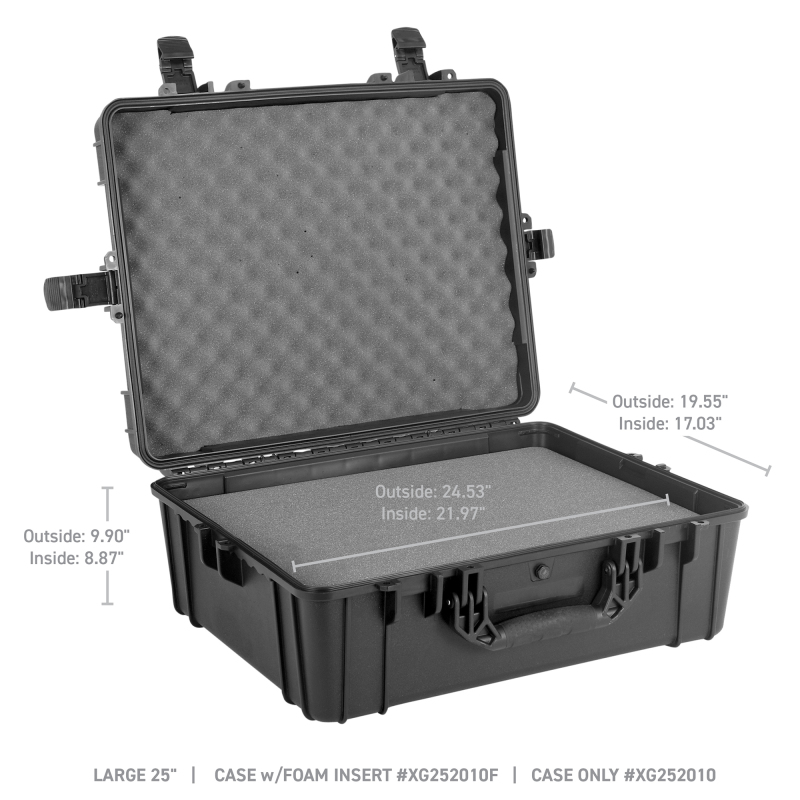 Go Rhino XVenture Gear Hard Case w/Foam - Large 25in. / Lockable / IP67 - Tex. Black thumbnail 8