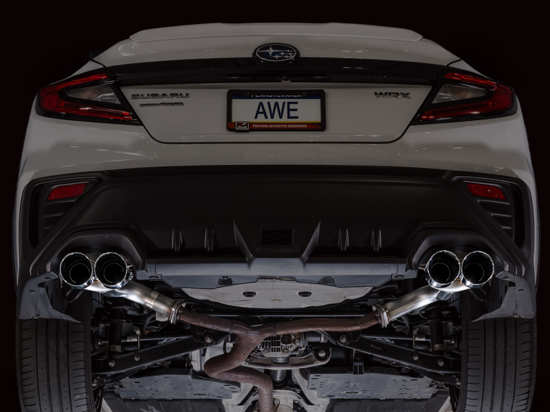 AWE Tuning 22-25 Subaru VB WRX Track Edition Axle-Back Exhaust - Chrome Silver Tips