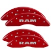 MGP 4 Caliper Covers Engraved Front & Rear RAM Red finish silver ch thumbnail 8