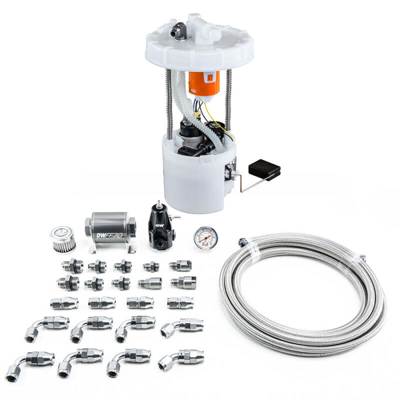 DeatschWerks 06-11 Honda Civic Si K20 DW400 Pump Module & Return Kit w/PTFE Fuel Lines thumbnail 2