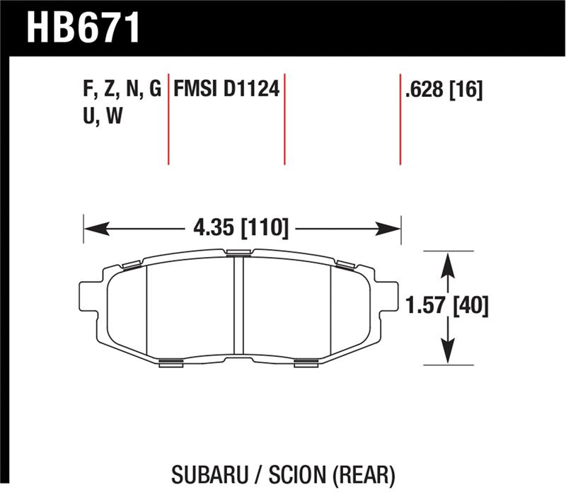 HAWK DTC-60 Brake Pad Sets