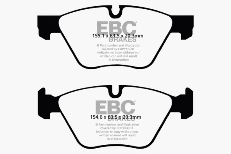 EBC 11+ BMW 528 2.0 Turbo (F10) Redstuff Front Brake Pads thumbnail 6