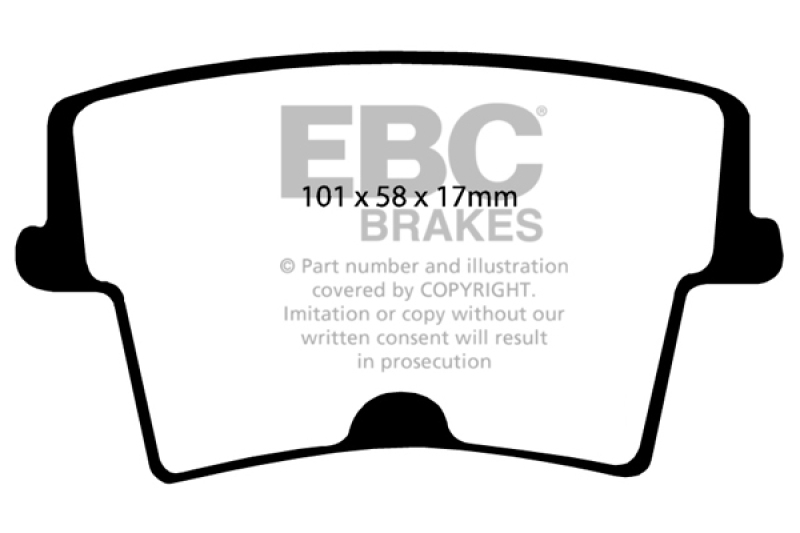 EBC 05-09 Chrysler 300 2.7 Ultimax2 Rear Brake Pads thumbnail 2