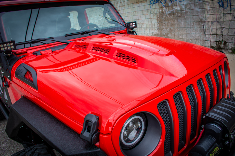 18+ Jeep JL Heat Dispersion Hood - Primer Black - Image 12