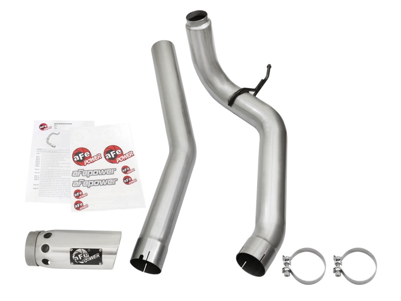 aFe LARGE Bore HD Exhausts 4in DPF-Back SS-409 2016 Nissan Titan XD V8-5.0L CC/SB (td) thumbnail 4