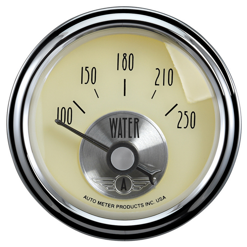 Autometer Prestige Antique Ivory Series 2-1/16in 100-250 Deg F Electric Water Temp Gauge thumbnail 2