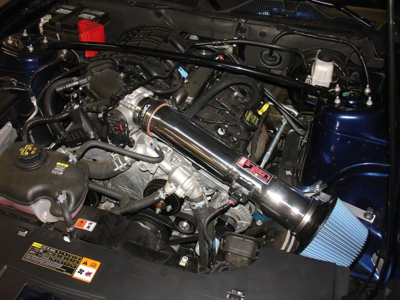 Injen 11-13 Ford Mustang V6 3.7L Wrinkle Black Power-Flow Air Intake System thumbnail 7