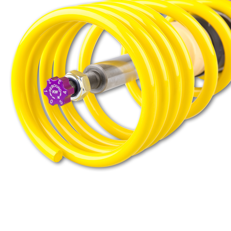 KW Variant 3 Coilover Kits 3522000E Kits, 3, 1.6 - 2.5 in. Lowered Front, 1.2 - 2.4 in. Lowered Rear, Shocks, Yellow Powdercoated Springs, BMW, Kit thumbnail 5