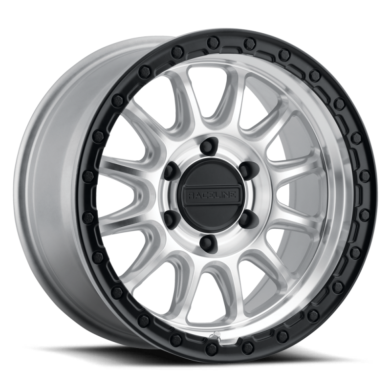 Raceline 960MB Alpha 17x8.5in / 6X135 BP / 35mm Offset / 87.1mm Bore - Machined w/Black Ring thumbnail 3