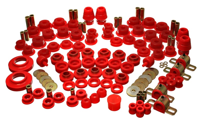 Energy Suspension 07-11 Jeep JK 2dr Red Hyper-Flex Master Bushing Set thumbnail 4