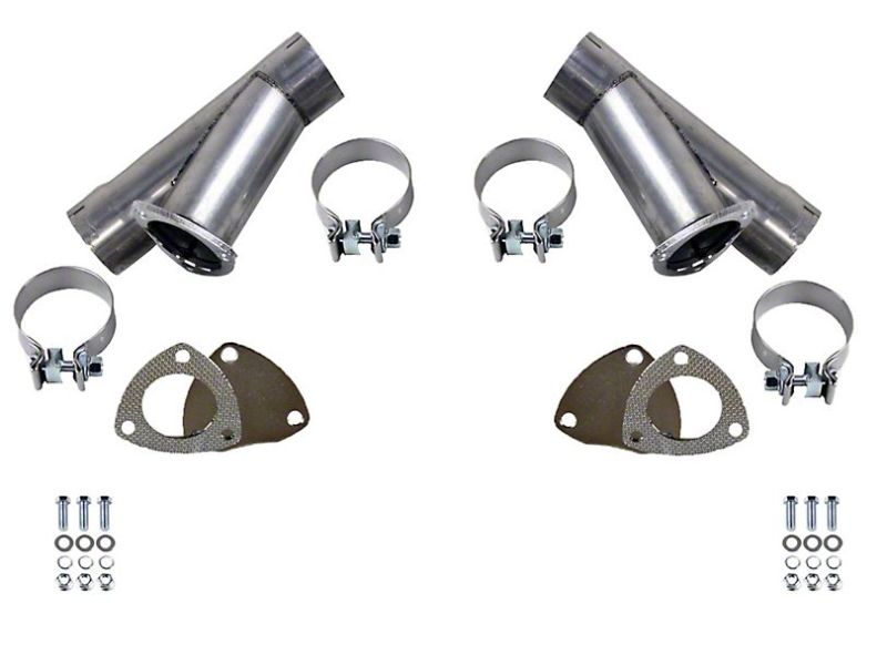 Granatelli 3.0in Stainless Steel Manual Dual Exhaust Cutout Kit w/Slip Fit & Band Clamp thumbnail 3