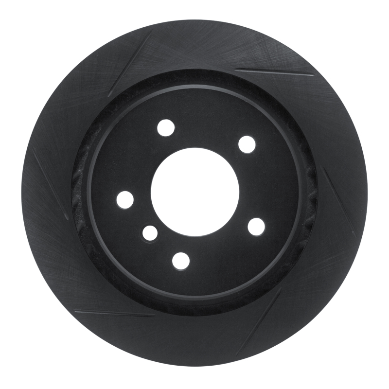 R1 95-99 BMW M3 E36 Rear Right Slotted Black Brake Rotor