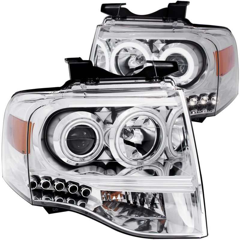 ANZO 2007-2014 Ford Expedition Projector Headlights Chrome thumbnail 6