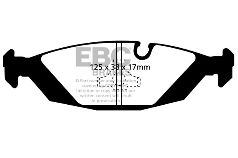 EBC 83-85 BMW 318 1.8 (E30) Greenstuff Rear Brake Pads thumbnail 4