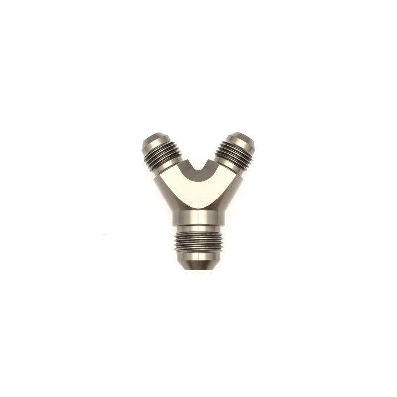 DeatschWerks 6AN Male Flare to 6AN Male Flare to 8AN Male Flare Y Fitting - Anodized Matte Black thumbnail 6