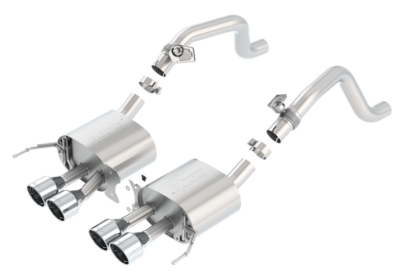 Borla 2014 Chevy Corvette C7 w/ AFM w/o NPP S Type Rear Section Exhaust Quad Rd RL IC Tips thumbnail 6
