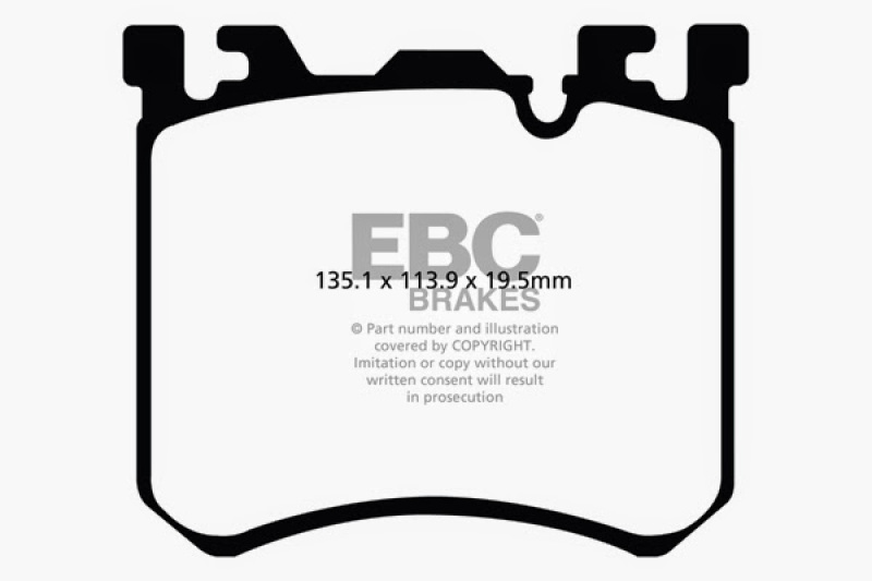 EBC 10+ BMW X5M 4.4 Twin Turbo Yellowstuff Front Brake Pads thumbnail 7
