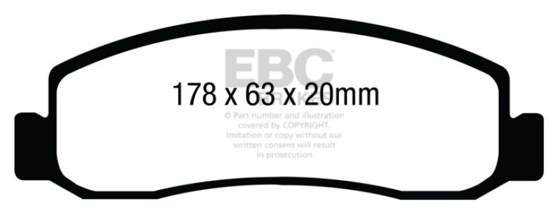 EBC 08-10 Ford F250 (inc Super Duty) 5.4 (2WD) Greenstuff Front Brake Pads thumbnail 4