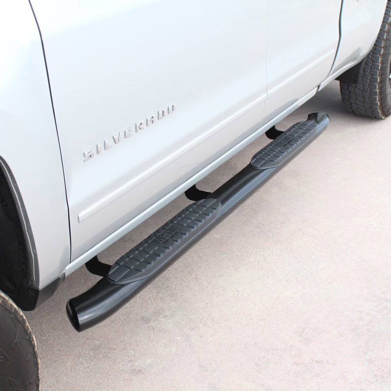 Westin 2014-2018 Chevrolet/GMC Silverado Sierra 1500 Dbl Cab PRO TRAXX 5 Oval Nerf Step Bars - Black thumbnail 8