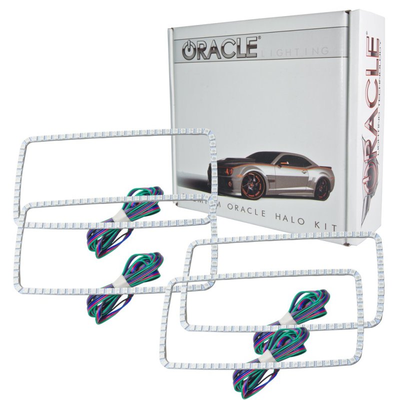 Oracle GMC Sierra 07-13 Halo Kit (New Square Ring Design) - ColorSHIFT w/ BC1 Controller thumbnail 6