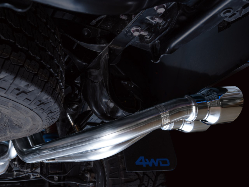 AWE Tuning 16-22 Toyota Tacoma 0FG Cat-Back Exhaust w/ BashGuard - Dual Chrome Silver Tips thumbnail 6