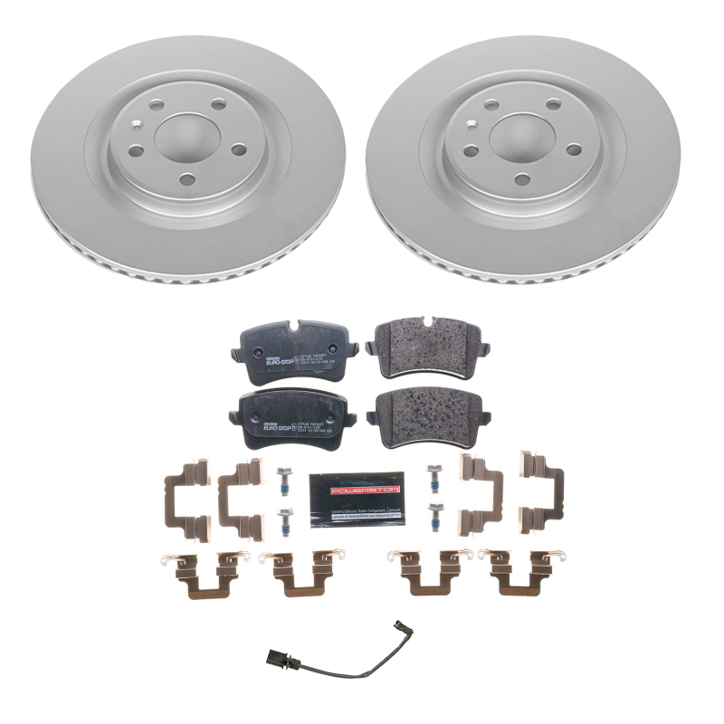 Power Stop 14-18 Audi A6 Front & Rear Euro-Stop Brake Kit (1x psbESK6140, 1x psbESK6139) thumbnail 8
