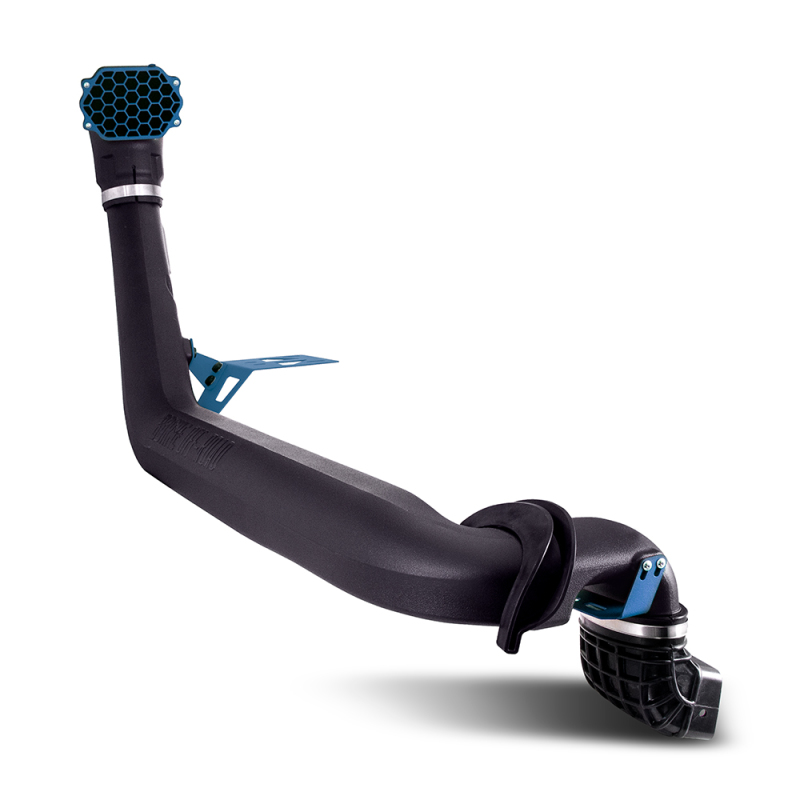 Borne Off-Road Snorkel Air Intakes MMAI-JL-18NMWBL Intake Kits, Intake Snorkel, Polyethylene Tube, Black, Micro-Wrinkle Blue Brackets, Jeep, Kit thumbnail 3