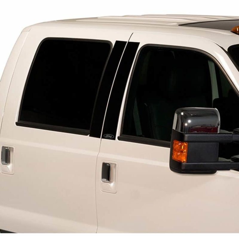 Putco 08-16 Ford SuperDuty Crew Cab - w/ FORD Logo (4pcs) Black Platinum Pillar Posts Classic thumbnail 3