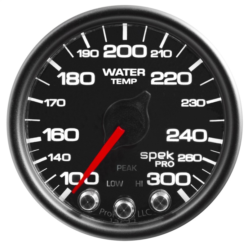Autometer Spek-Pro Gauge Water Temp 2 1/16in 300f Stepper Motor W/Peak & Warn Blk/Blk thumbnail 5