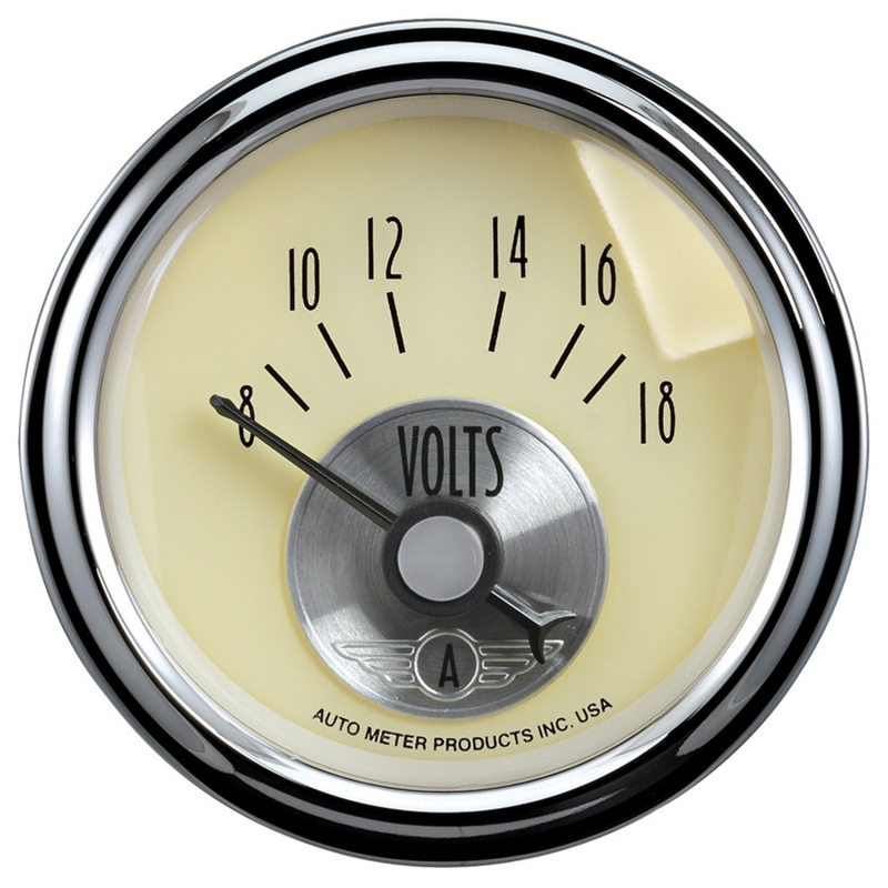 Autometer Prestige Series 52mm 8-18V Short Sweep Electronic Voltmeter Gauge thumbnail 2