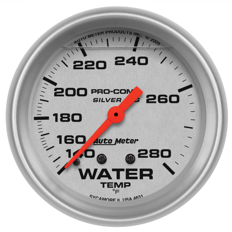AutoMeter Gauge Water Temp 2-5/8in. 140-280 Deg. F Liquid Filled Mech Ultra-Lite thumbnail 2