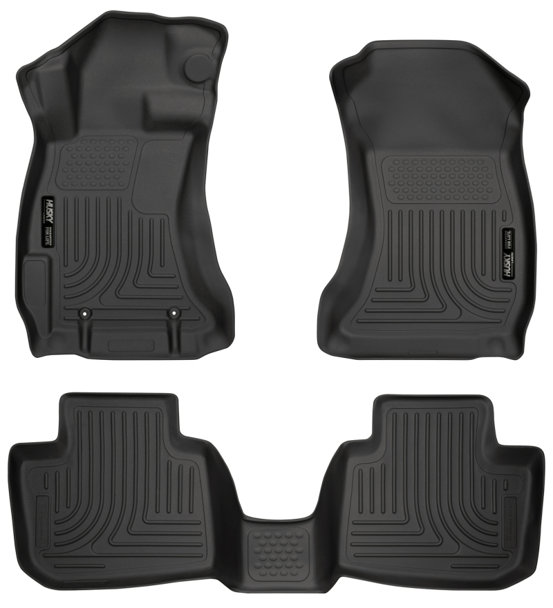 Husky Liners Subaru 12-14 Impreza/2015 WRX/STi WeatherBeater Combo Front&2nd Row Black Floor Liners thumbnail 2
