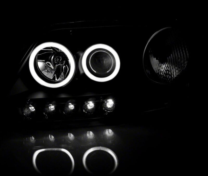 Raxiom 97-03 Ford F-150 Super White LED Halo Projector Headlights- Black Housing- Clear Lens thumbnail 3
