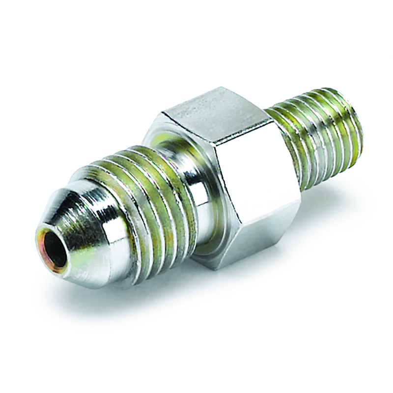 Autometer Fitting Adapter -4AN Male to 1/16in NPT Male for Ford Fuel Rail