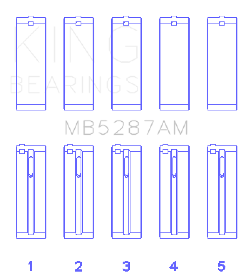 King Engine Bearings Toyota 1ZZ-FE (Size .25) Main Bearing Set thumbnail 3