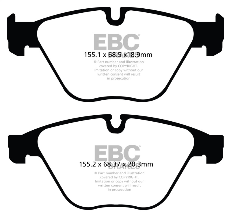 EBC S4 Kits Redstuff Pads and USR Rotors (1x ebcDP32103C, 1x ebcUSR7521) thumbnail 3