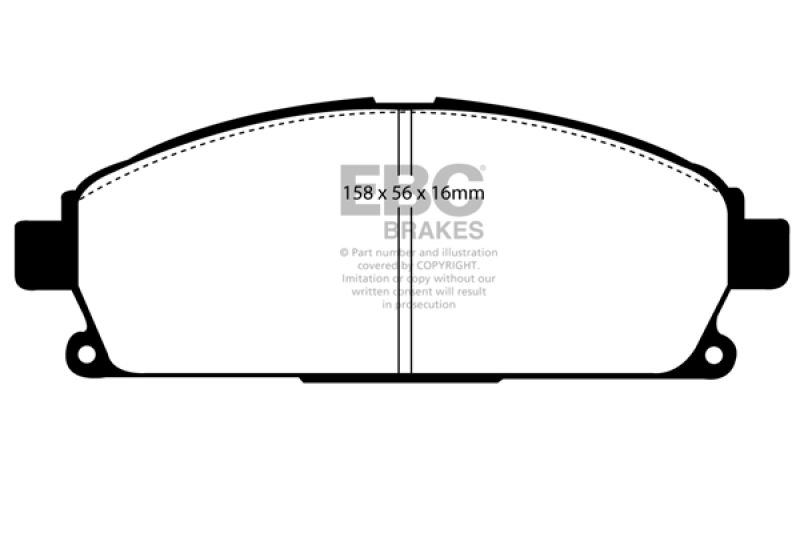 EBC 03-06 Acura MDX 3.5 Greenstuff Front Brake Pads thumbnail 3